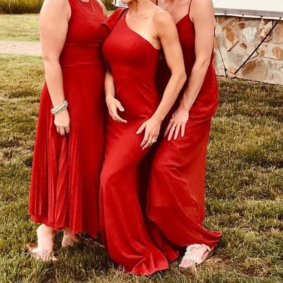 Azazie Rinna Rust Dress - Picture 5 of 6